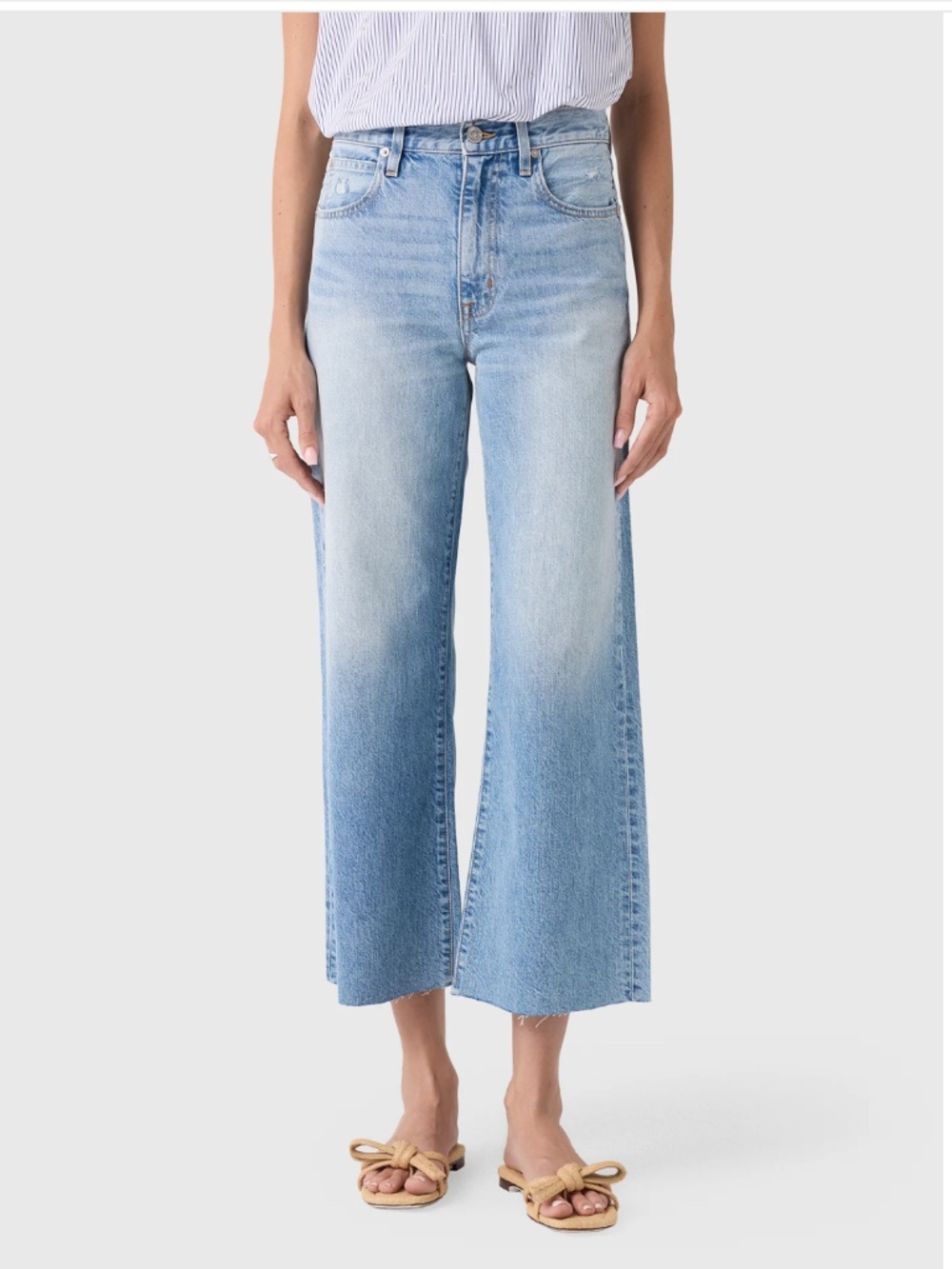 SLVRLAKE Grace Wide-Leg Ankle Jeans Size 26